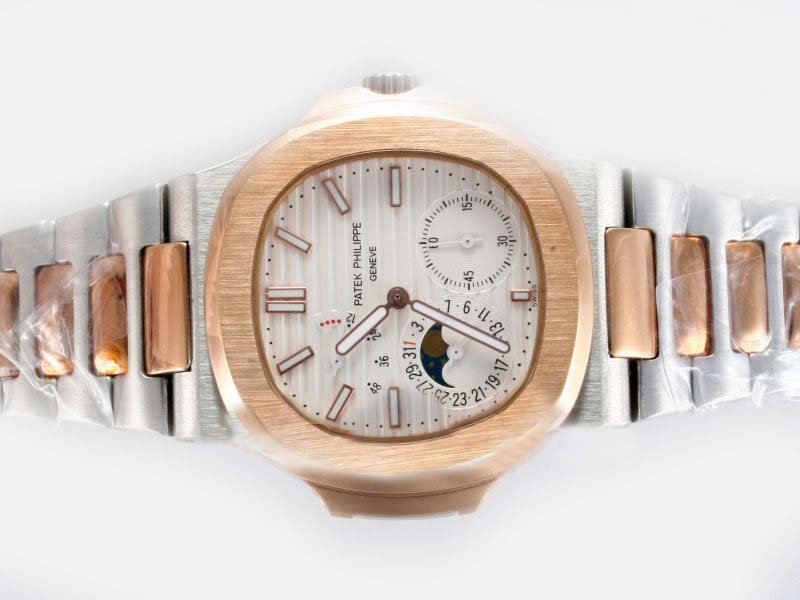 Patek Philippe Nautilus 5712/1A Mens 42x38mm Rose Gold Rose Gold Strap Watch watches