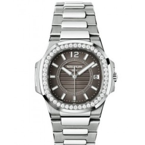 Patek Philippe Nautilus Grey Dial 18kt White Gold Ladies Watch 7010/1G-010 watches