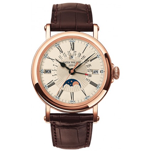 Patek Philippe Perpetual Calendar 18kt Rose Gold Brown Leather Men's Watch 5159R-001 watches