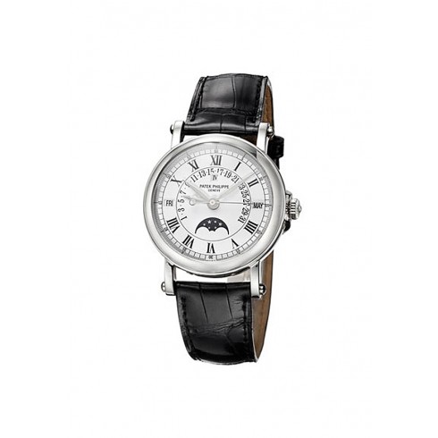 Patek Philippe Perpetual Calendar Black Leather Men's Automatic Watch 5059P watches