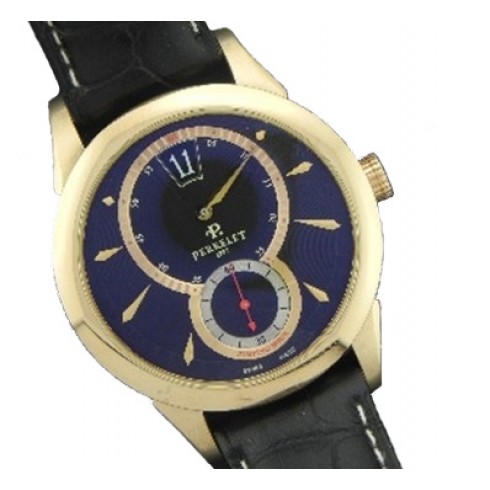 Perrelet Jumping Hour Black Leather Men's Watch A3009/5 watches