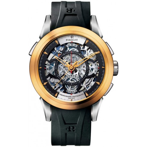 Perrelet Louis Frederic Split Seconds Chrono Rattrapante Men's Watch A1827/1 watches