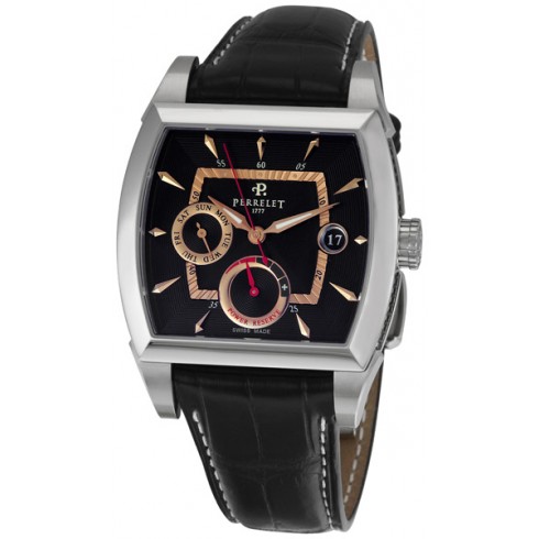 Perrelet Power Reserve Black Dial Automatic Men's Watch A1021-5 watches
