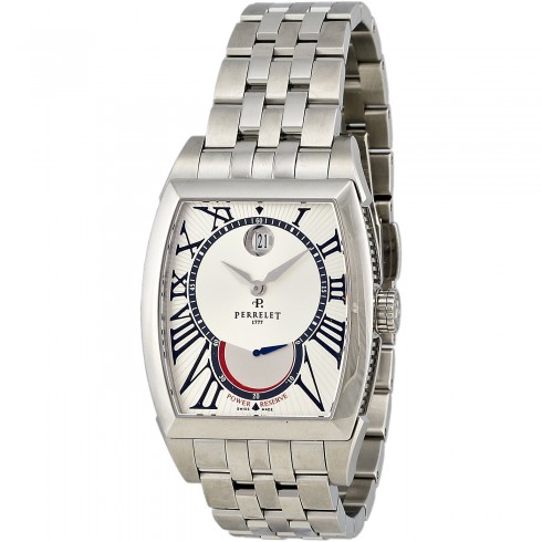 Perrelet Power Reserve Silver Dial Stainless Steel Men's Watch A1017-A watches