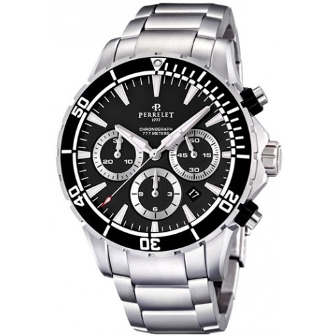 Perrelet Seacraft Black Dial Chronograph Automatic Men's Watch A1054-B watches