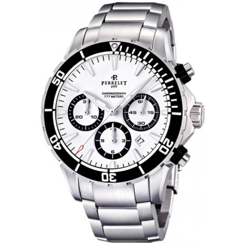 Perrelet Seacraft White Dial Chronograph Automatic Men's Watch A1054-A watches