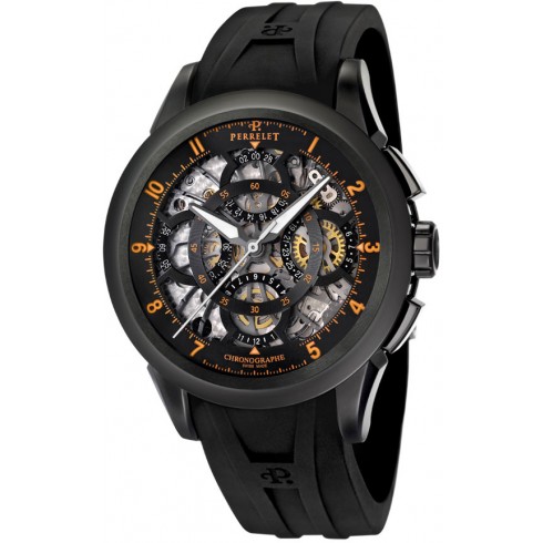 Perrelet Skeleton Chronograph Automatic Men's Watch A1057-3 watches