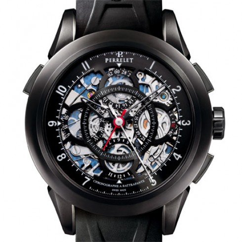 Perrelet Split Second Chronograph Skeleton Dial Automatic Men's Watch A1045-2 watches