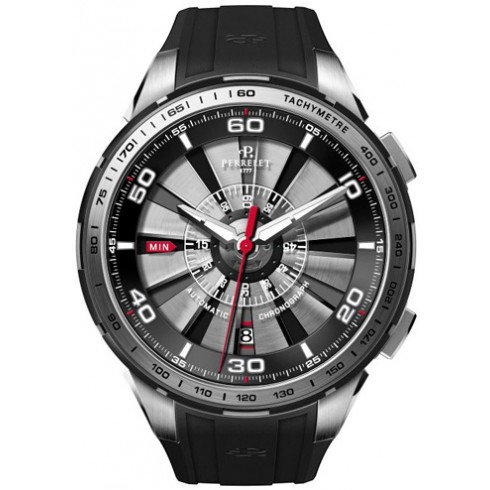 Perrelet Turbine Chrongraph Titanium Dial Automatic Men's Watch A1074-2 watches