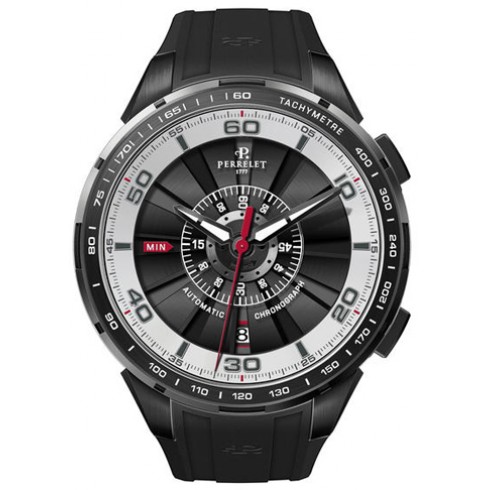 Perrelet Turbine Chronograph Black and White Dial Automatic Men's Watch A1075-1 watches