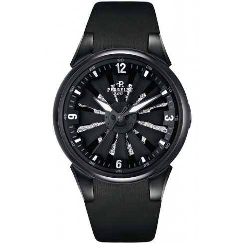Perrelet Turbine Toxic Black Dial Automatic Ladies Watch A4022-1 watches
