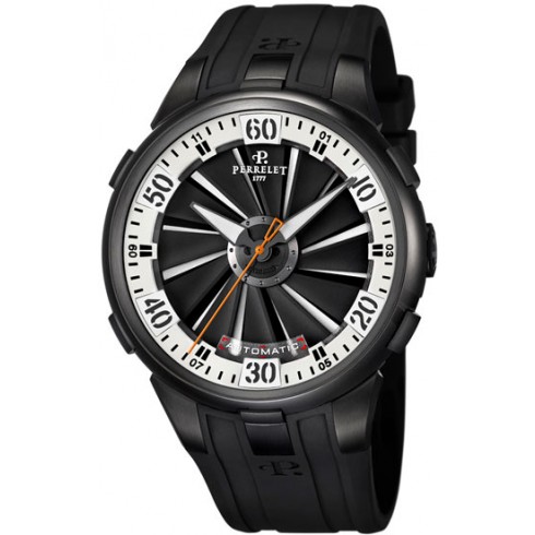 Perrelet Turbine XL Black and White Dial Automatic Men's Watch A1051-4 watches