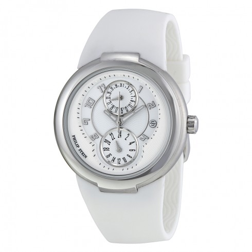 Replica Philip Stein Active White Rubber Strap Silver-tone Ladies Watch 31-AW-RW Watch