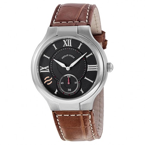 Philip Stein Black Dial Leather Strap Men's Watch 42-BK-ASBR watches
