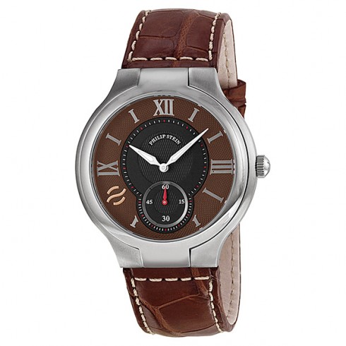 Philip Stein Brown Dial Brown Leather Men's Watch 42-BRN-ASDBR watches