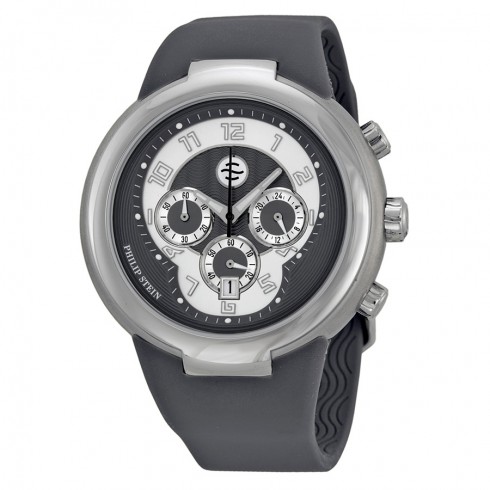 Philip Stein Large Chronograph Steel Watch 32-AGR-RBGR watches