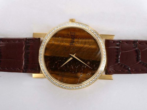 Piaget Altiplano 12252 Brown Dial Stainless Steel Case Round Watch watches
