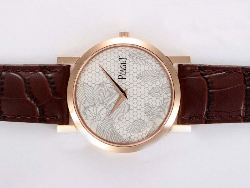 Piaget Altiplano 12471 Stainless Steel with Rose Gold Bezel Grey Dial Watch watches