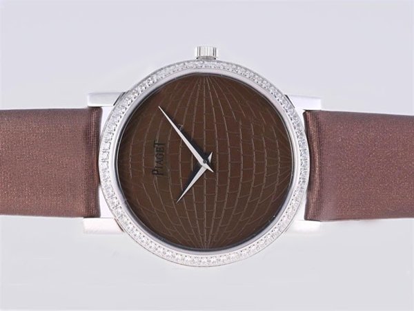 Piaget Altiplano 16404 Stainless Steel with Diamond Bezel Stainless Steel Case Brown Dial Watch watches