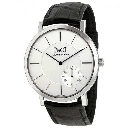 Piaget Altiplano Automatic Silver Dial Black Leather Men's Watch G0A35130 watches