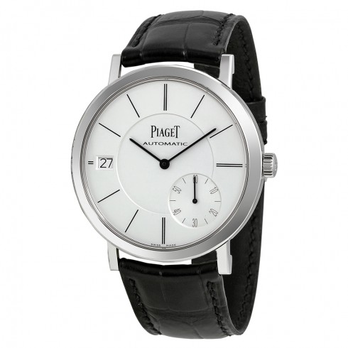 Piaget Altiplano Automatic Silver Dial Black Leather Men's Watch G0A38130 watches