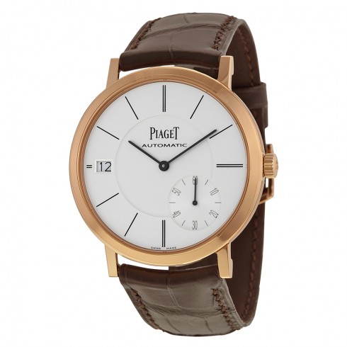 Piaget Altiplano Automatic Silver Dial Brown Leather Men's Watch G0A38131 watches