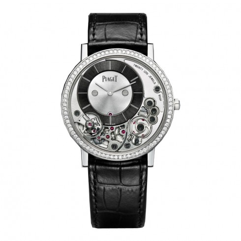 Piaget Altiplano Black and Silver Dial 18K White Gold Diamond Men's Watch GOA39112 watches