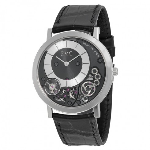 Piaget Altiplano Black and Silver Dial 18K White Gold Men's Watch G0A39111 watches