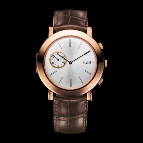Piaget Altiplano Double Jeu Mechanical Silver Dial Leather Men's Watch GOA35153 watches