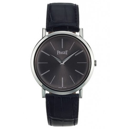 Piaget Altiplano Mechanical Black Dial 18Kt White Gold Men's Watch GOA29113 watches