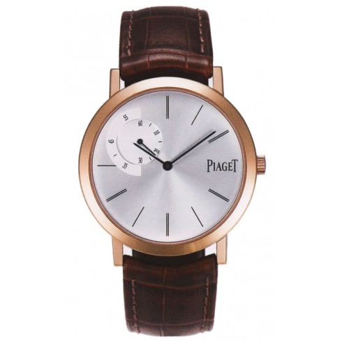 Piaget Altiplano Mechanical Silver Dial Brown Leather Men's Watch G0A34113 watches