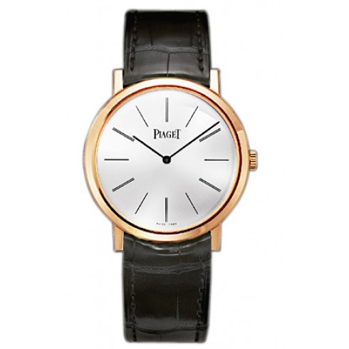 Piaget Altiplano Mechanical Silver Dial Leather Ladies Watch G0A31114 watches