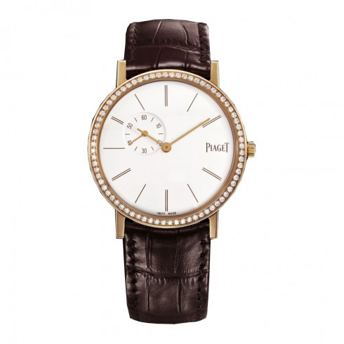 Piaget Altiplano White Dial 18K Rose Gold Diamond Ladies Watch GOA39107 watches