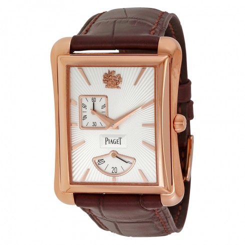 Piaget Black Tie Emperador Silver Dial Brown Leather Men's Watch G0A33070 watches