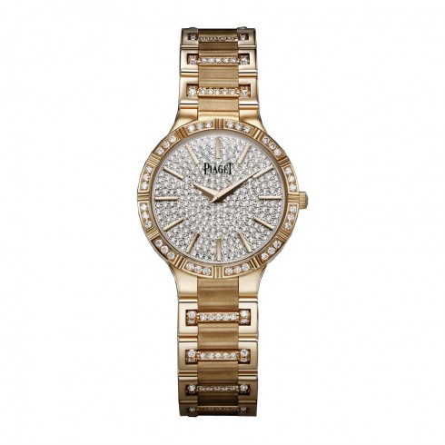 Piaget Dancer Diamond Pave Dial 18K Rose Gold Ladies Watch GOA37053 watches
