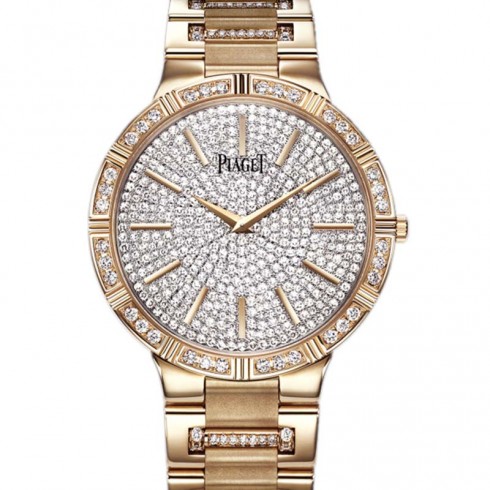 Piaget Dancer Diamond Pave Dial 18K Rose Gold Men's Watch GOA37054 watches