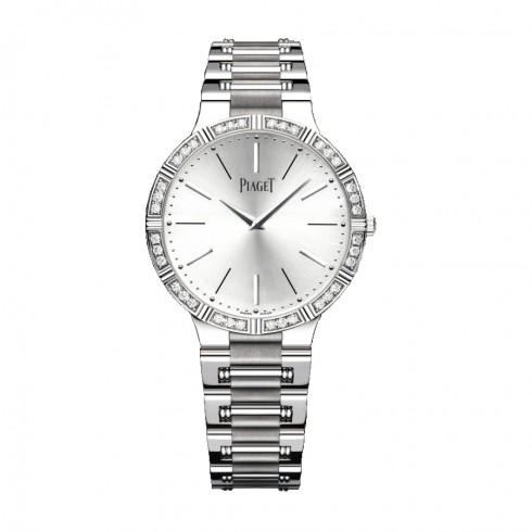 Piaget Dancer Silver Dial 18K White Gold Diamond Unisex Watch GOA38046 watches