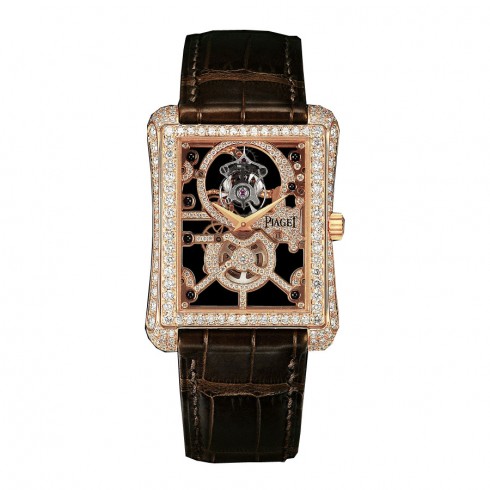 Piaget Emperador 18K Rose Gold Diamond Men's Watch GOA31047 watches