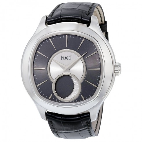 Piaget Emperador Cushion-Shaped Moon Phase Automatic 18kt White Gold Men's Watch GOA34021 watches
