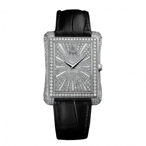 Piaget Emperador Diamond Pave Dial 18K White Gold Automatic Men's Watch GOA33075 watches