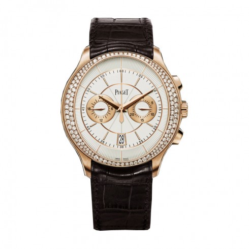 Piaget Gouverneur Silver Guilloche Dial 18K Rose Gold Diamond Men's Watch G0A39115 watches