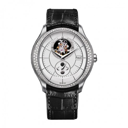 Piaget Gouverneur Silvered Guilloche Dial 18K White Gold Diamond Men's Watch GOA37115 watches