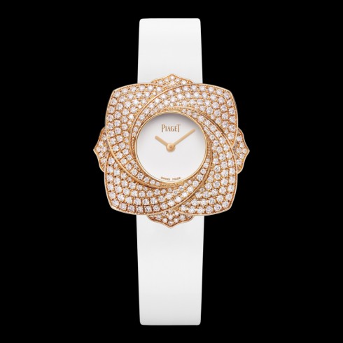 Piaget Limelight Blooming White Dial White Satin Strap Ladies Watch G0A39183 watches