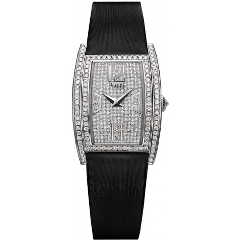 Piaget Limelight Diamond-set Dial Black Satin Ladies Watch G0A37091 watches