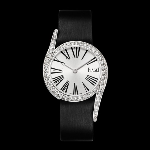 Piaget Limelight Gala Silver Diamond Dial Satin Ladies Watch GOA38160 watches