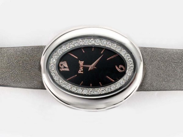 Piaget Limelight Oval-shaped G0A31059 Womens Grey Cow Leather Strap Oval Watch watches