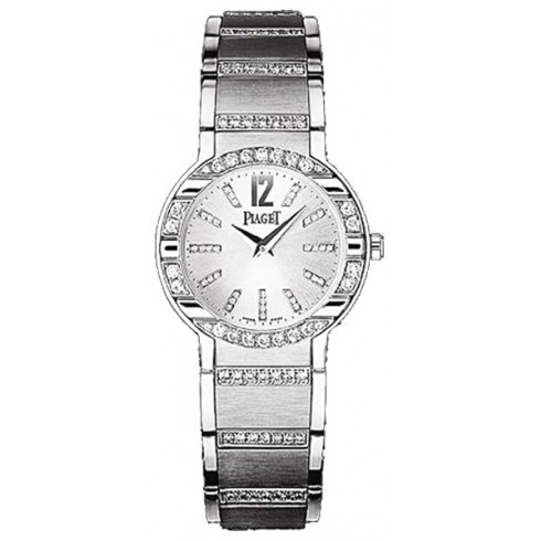 Piaget Polo Silver Dial White Gold Diamond Ladies Watch G0A33233 watches