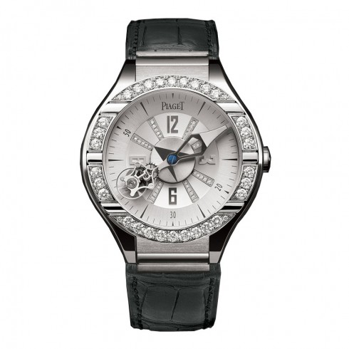 Piaget Polo Silvered Dial 18K White Gold Diamond Men's Watch GOA31148 watches