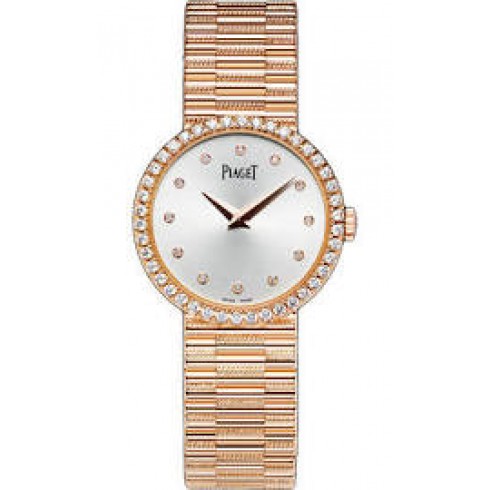 Piaget Traditional Silver Dial 18K Rose Gold Diamond Ladies Watch G0A37042 watches