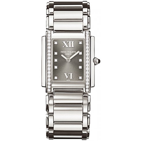 Patek Philippe Twenty-4 Diamond Grey Dial Steel Ladies Watch 4910/10A/010 watches